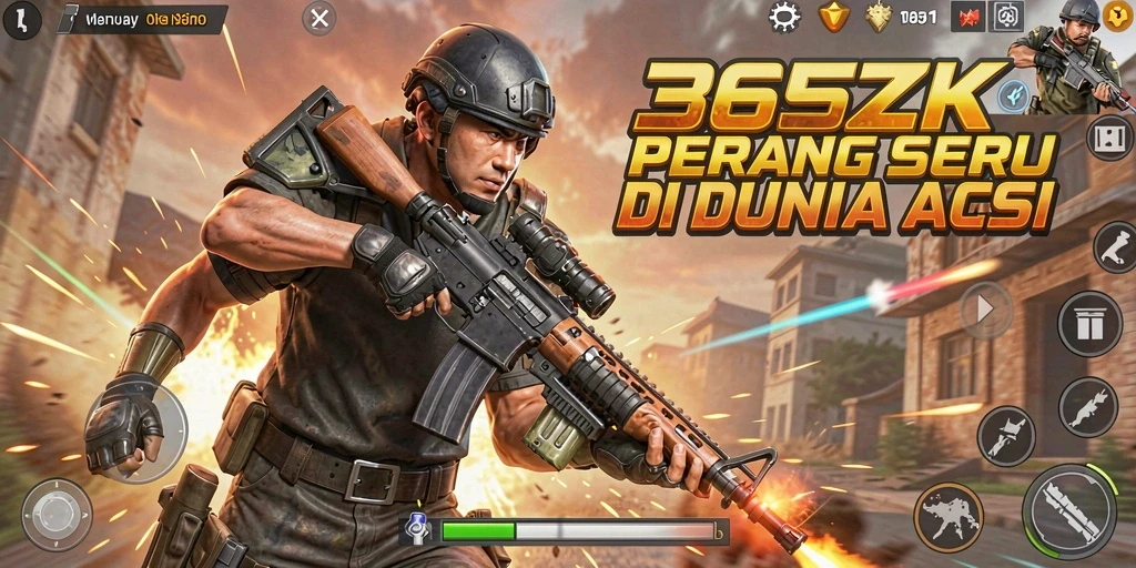 Tangkapan layar gameplay aksi intens dari 365ZK.