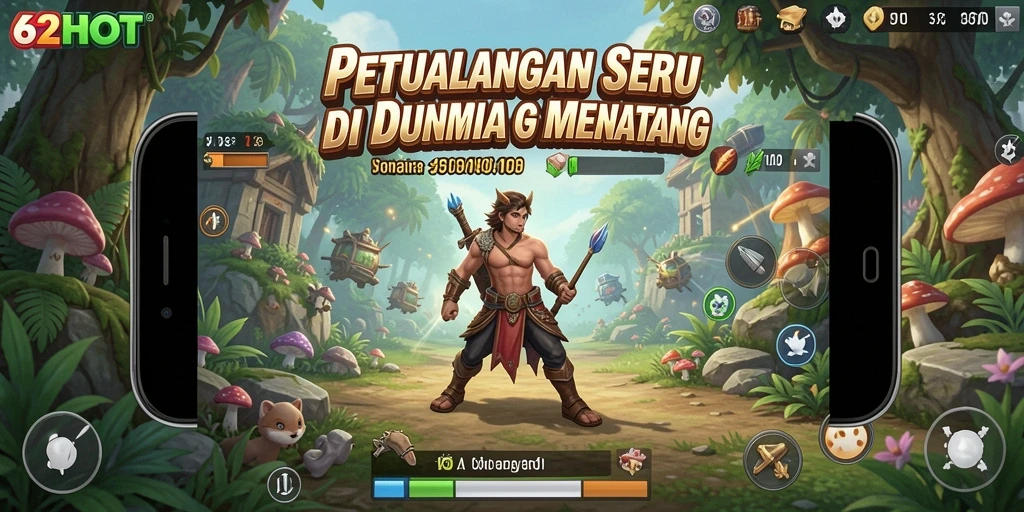 Gameplay seru di dunia petualangan 62HOT yang penuh tantangan.