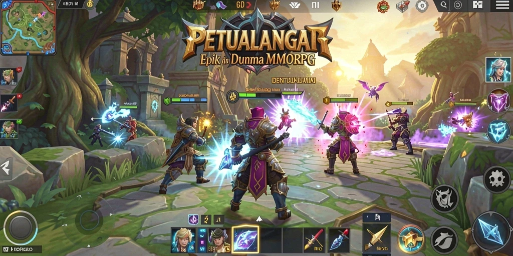 Gameplay 66D menampilkan aksi mengasyikkan dalam dunia MMORPG.