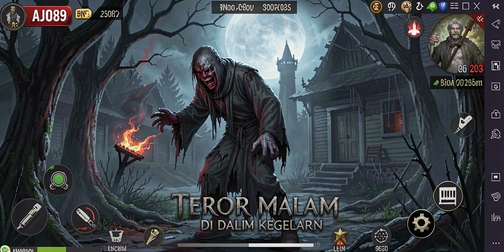 Screenshot AJO89 menampilkan momen mencekam dalam gameplay Horror.