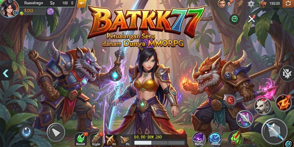Screenshot gameplay seru dari BATIK77 di dunia MMORPG.