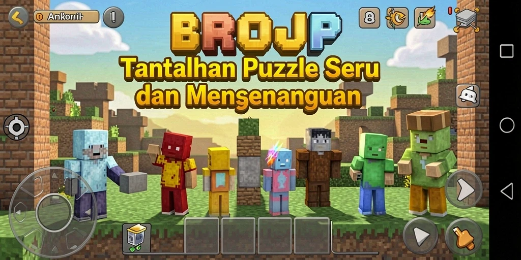 Tampilan gameplay BROJP yang menarik dan penuh warna pada puzzle.