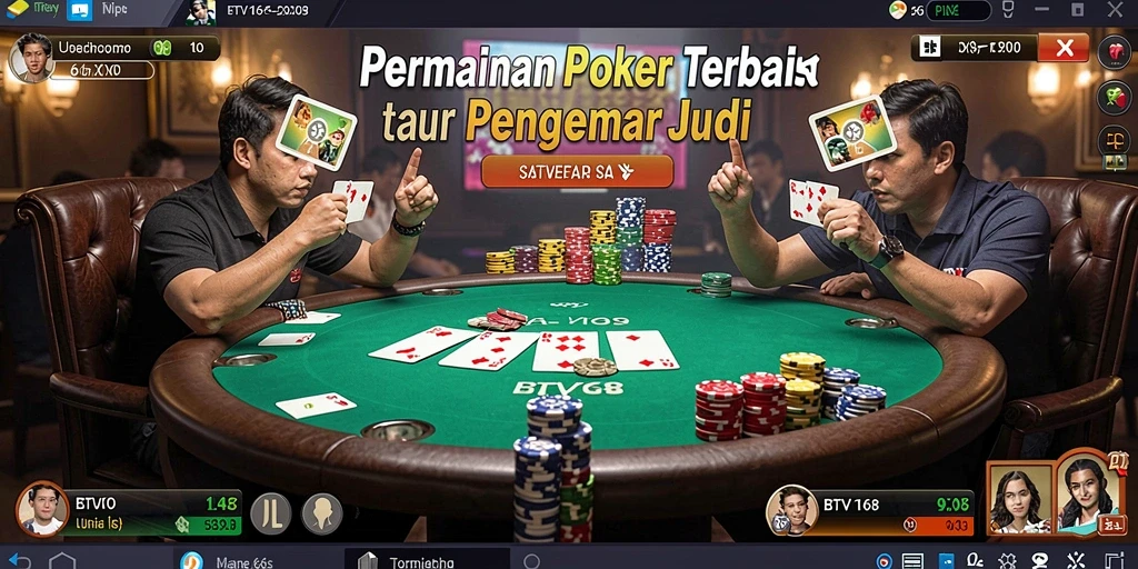 Screenshot BTV168 menunjukkan pemain asyik bermain Poker.