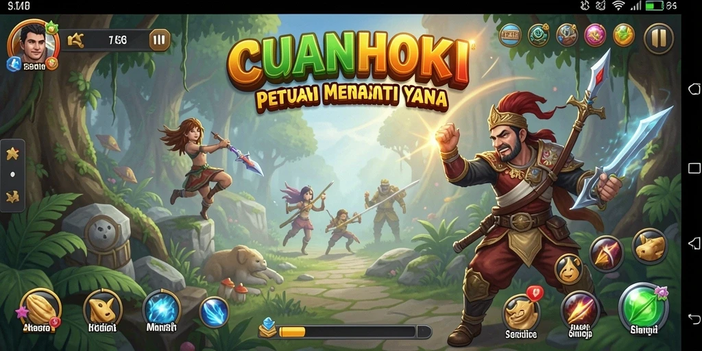 Tampilan gameplay seru dan mendebarkan di CUANHOKI.