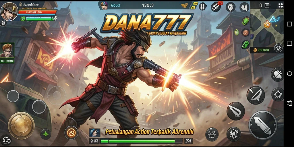 Tampilan gameplay DANA777 yang penuh aksi dan tantangan.