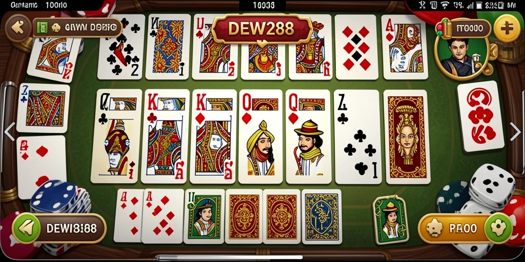 Tampilan gameplay menarik dari DEWI288 dalam permainan Domino.