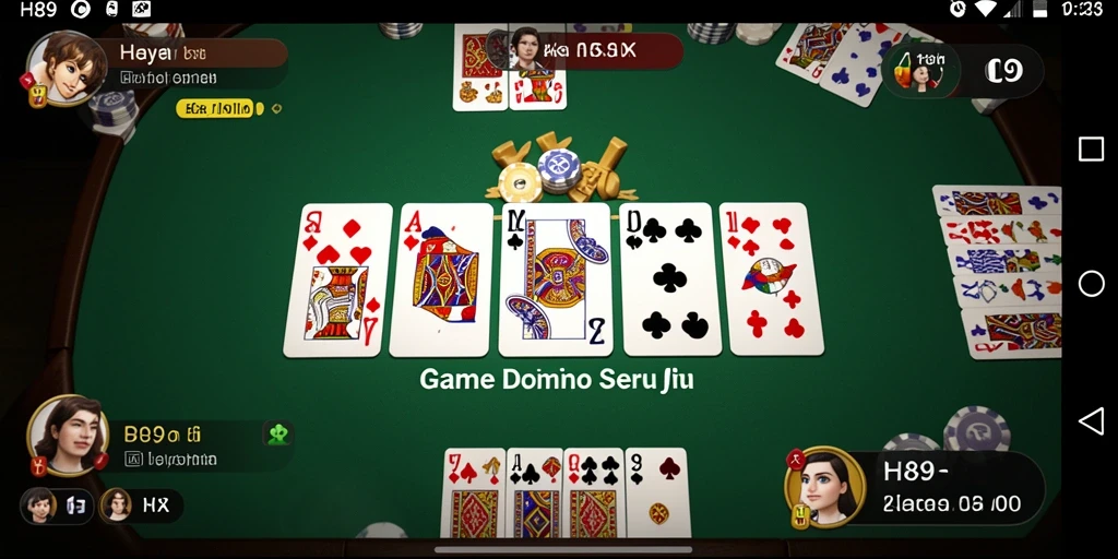 Tampilan gameplay Domino yang menarik dan seru di H89.