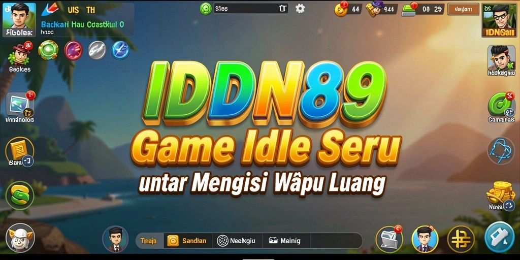 Screenshot utama IDN89, menampilkan karakter dan gameplay Idle yang menarik.