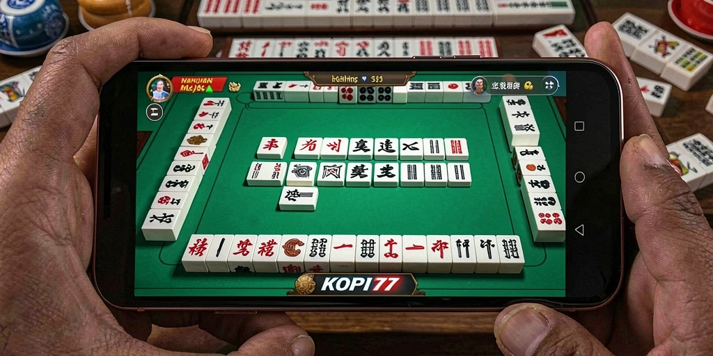 Screenshot KOPI77 menampilkan gameplay Mahjong yang seru.