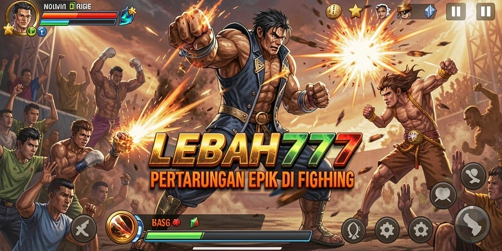 Screenshot menampilkan pertarungan intens di LEBAH777.
