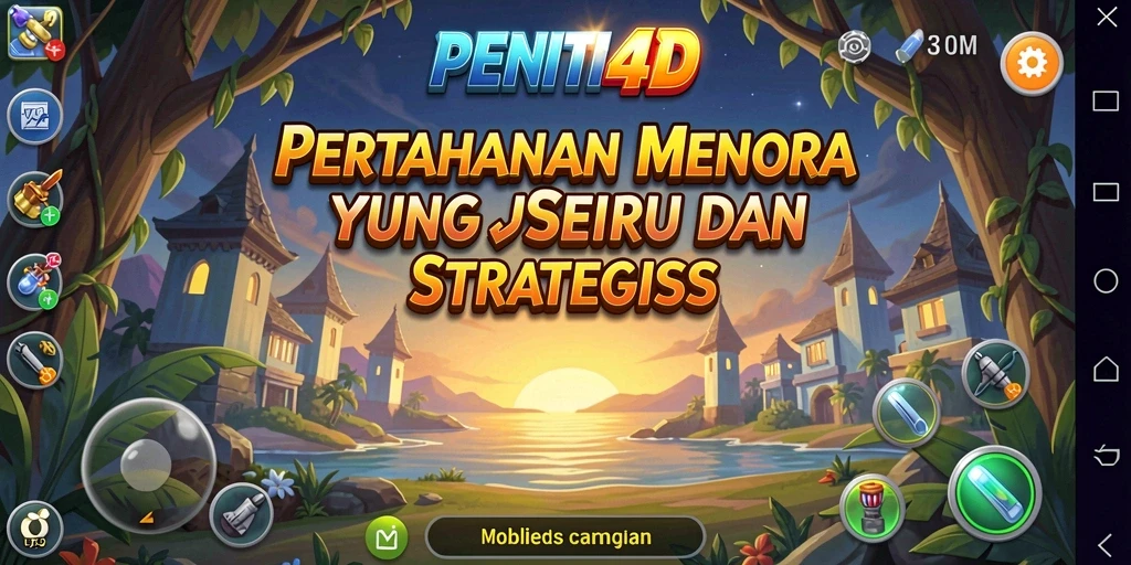 Screenshot utama PENITI4D menunjukkan aksi seru dalam permainan Tower Defense.