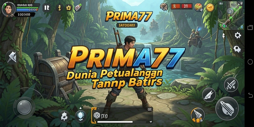 Tampilan gameplay PRIMA77 yang menampilkan dunia terbuka yang luas.