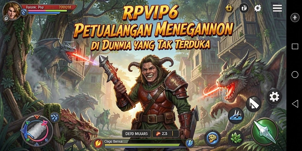 Tangkapan layar RPVIP6 menampilkan aksi petualangan seru dan mendebarkan.