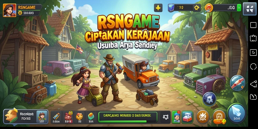 Screenshot gameplay RSNGAME yang menunjukkan momen membangun bisnis.