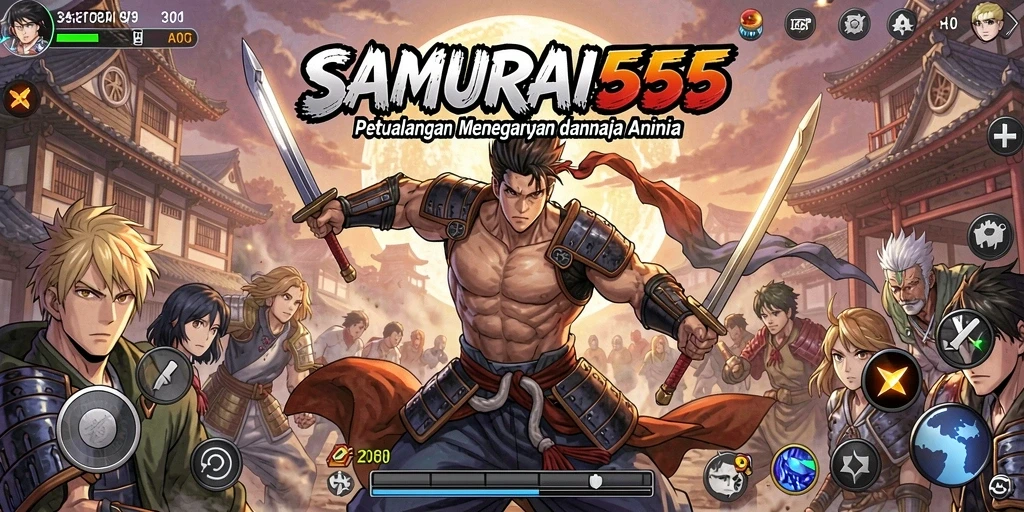 Gameplay menarik dalam <strong>SAMURAI555</strong> yang menghadirkan karakter anime ikonik.