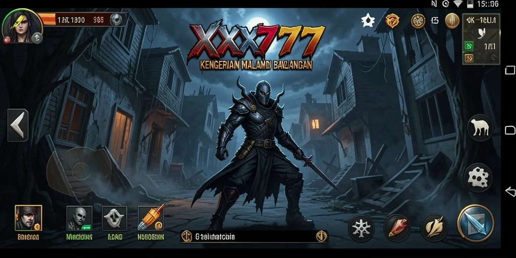 Screenshot XXX777 menampilkan suasana menegangkan dan kegelapan yang mencekam.